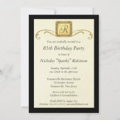 90th Birthday Party Black Gold - met foto Kaart (Achterkant)