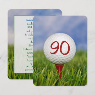 90th Birthday Party Golf thema Kaart