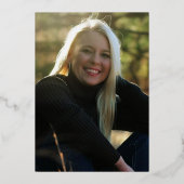 90th Birthday party gouden foto heldere abstracte  Folie Uitnodiging (Achterkant)