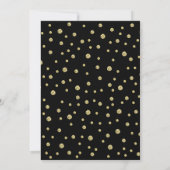 90th Birthday Party Invitation - Gold Black Kaart (Achterkant)