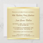 90th Birthday Party Invitations - Foto optioneel Kaart (Achterkant)