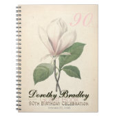 90th Birthday Party Magnolia Custom Guest Book Notitieboek (Voorkant)