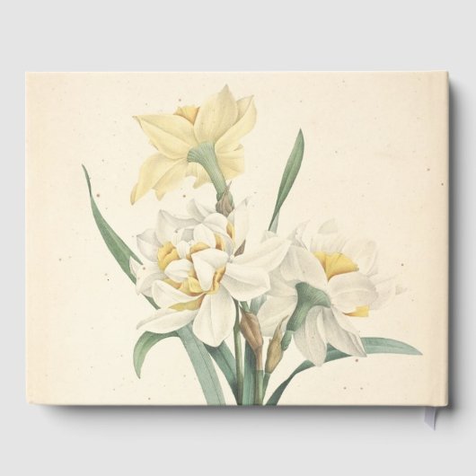 90th Birthday Party Narcissus Custom Guest Book Gastenboek (Achterkant)