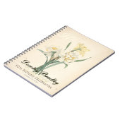 90th Birthday Party Narcissus Custom Guest Book Notitieboek (Linkerzijde)