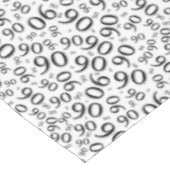 90th Birthday Party Number Pattern Black and White Tafelkleed (Gekanteld)