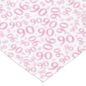 90th Birthday Party Number Pattern Pink and White Tafelkleed (Gekanteld)