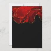 90th Birthday Party (Rode en zwarte alcohol) Kaart (Achterkant)