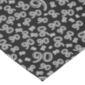 90th Birthday Party Theme, Black and White Tafelkleed (Gekanteld)