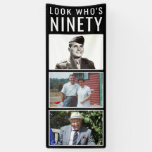 90th Birthday Photo Banner