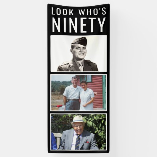 90th Birthday Photo Banner (Verticaal)