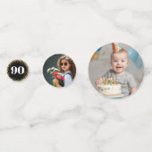 90th birthday Photos Gold Confetti (Voorkanten)