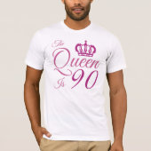 90th Birthday Queen T-shirt (Voorkant)