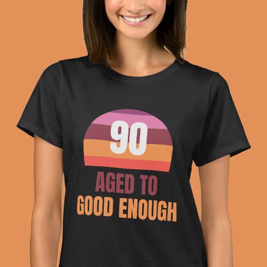 90th Birthday Retro Sunset Funny T-shirt