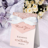 90th Birthday roos Gold glitter glam bedankt Bedankdoosjes