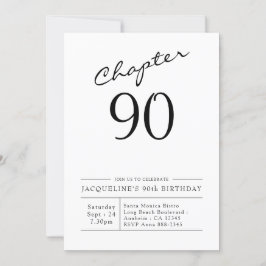 90th Birthday Script 90 Party Kaart