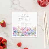 90th Birthday September Birth Flower Custom Servet (Insitu)