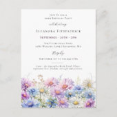 90th Birthday September Birth Month Flower Uitnodiging Briefkaart (Voorkant)