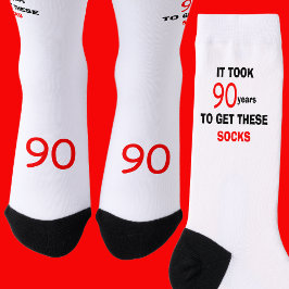 90th Birthday Socks Men Funny Sokken