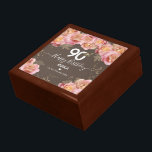 90th Birthday Wooden Jewelry Keepomwille Box Cadeaudoosje<br><div class="desc">90 Happy Birthday Specialized year kussen. Eenvoudig aan te passen. Alle tekst kan indien nodig worden aangepast.</div>