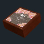 90th Birthday Wooden Jewelry Keepomwille Box Cadeaudoosje<br><div class="desc">90 Happy Birthday Specialized year kussen. Eenvoudig aan te passen. Alle tekst kan indien nodig worden aangepast.</div>
