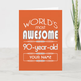 90th Birthday Worlds Best Fabulous Flame Sinaasapp Kaart