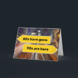 90th Birthday Yellow Street Signs Jouw naam toevoe Kaart<br><div class="desc">90e verjaardag gele straat borden kaart. Bewerk eenvoudig de tekst op de borden en in de kaart met behulp van de meegeleverde sjabloon.</div>