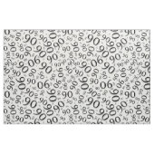 90th Cool Number Pattern Black en White 90 Stof (Fat Quarter)