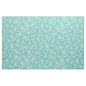 90th Cool Number Pattern Blauwgroen en White 90 Stof (Fat Quarter)