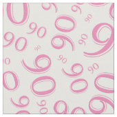 90th Cool Random Number Pattern Pink/White 90 Stof (Close Up)