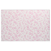 90th Cool Random Number Pattern Pink/White 90 Stof (Fat Quarter)