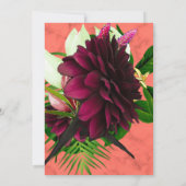 90th Gold Coral Floral Elegant Modern Birthday Kaart (Achterkant)