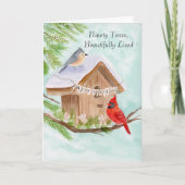 90th Happy Birthday Birds at Birdhouse Kaart (Voorkant)