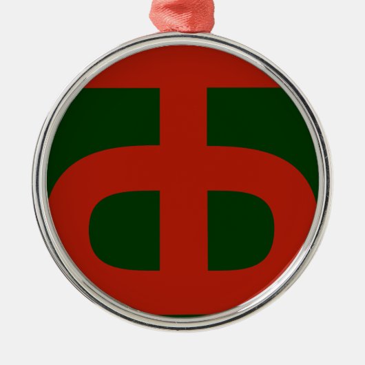 90th Infantry Division Metalen Ornament (Voorkant)