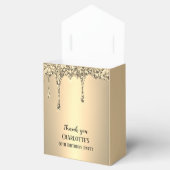 90th Ninety Elegant Birthday Party Gold Bedankdoosjes (Geopend)