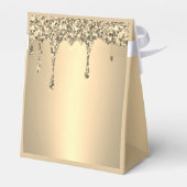 90th Ninety Elegant Birthday Party Gold Bedankdoosjes (Achterkant)