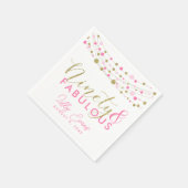 90th partij papier servet decoratie, glitter blauw (Hoek)