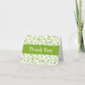 90th "Thank you!" Green/White Number Pattern Bedankkaart (Voorkant)