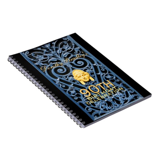 90u verjaardag viering art deco aangepaste gast B Notitieboek (Rechterzijde)