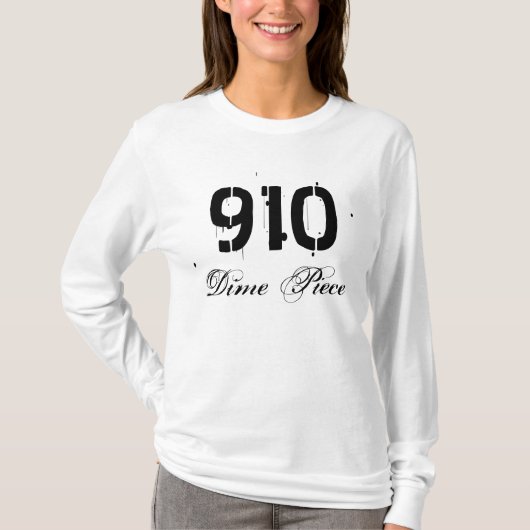 910 Dime-stuk lange hoes T-shirt (Voorkant)