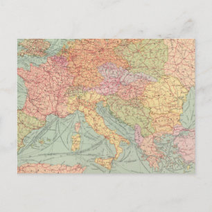 910 Lijnen van communicatie, Midden-Europa Briefkaart