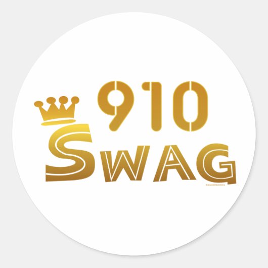 910 North Carolina Swag Ronde Sticker (Voorkant)