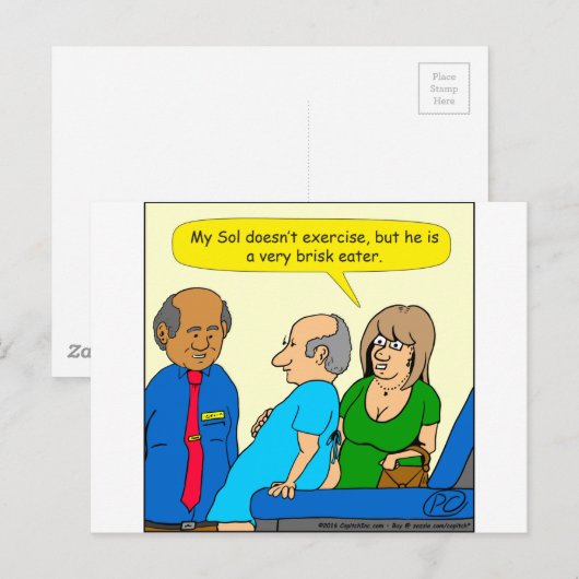 910 zeer stevige eter cartoon briefkaart (Voorkant / Achterkant)