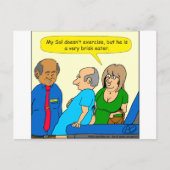 910 zeer stevige eter cartoon briefkaart (Voorkant)