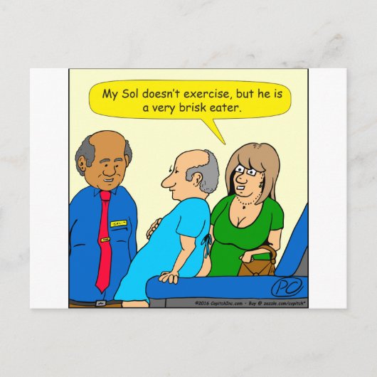 910 zeer stevige eter cartoon briefkaart (Voorkant)