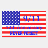 911 10e Jubileum Patriottische Stickers (Voorkant)