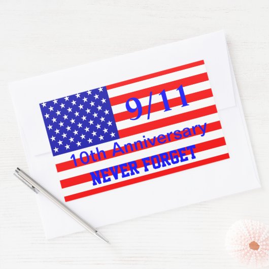 911 10e Jubileum Patriottische Stickers (Envelop)