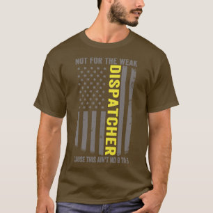 911 Amerikaanse vlag met een gouden lijn nooduitga T-shirt