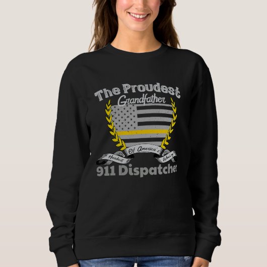 911 Dispatcher Apparel Proud Grandfather Thin Gold Trui (Voorkant)