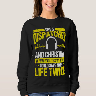911 Dispatcher Christian Thin Gold Line Dispatch O Trui