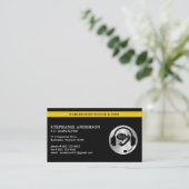 911 Dispatcher Custom Thin Gold Line Logo Visitekaartje (Staand voorkant)